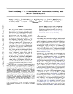 Multi-Class Deep SVDD: Anomaly Detection Approach in Astronomy with
  Distinct Inlier Categories