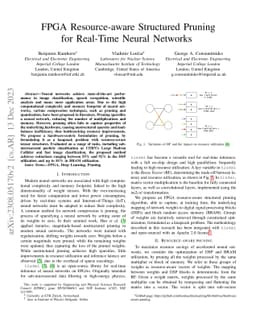 FPGA Resource-aware Structured Pruning for Real-Time Neural Networks