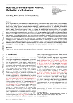 Multi-Visual-Inertial System: Analysis, Calibration and Estimation