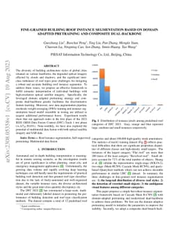 Fine-grained building roof instance segmentation based on domain adapted
  pretraining and composite dual-backbone