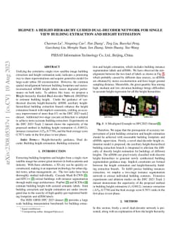 HGDNet: A Height-Hierarchy Guided Dual-Decoder Network for Single View
  Building Extraction and Height Estimation