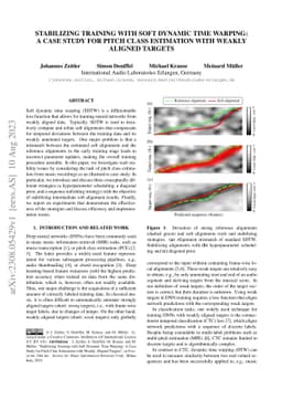 Stabilizing Training with Soft Dynamic Time Warping: A Case Study for
  Pitch Class Estimation with Weakly Aligned Targets