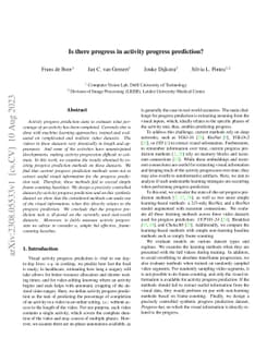 Is there progress in activity progress prediction?