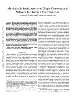 Multi-graph Spatio-temporal Graph Convolutional Network for Traffic Flow
  Prediction