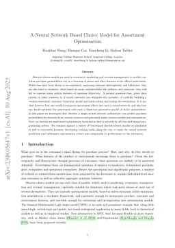 A Neural Network Based Choice Model for Assortment Optimization