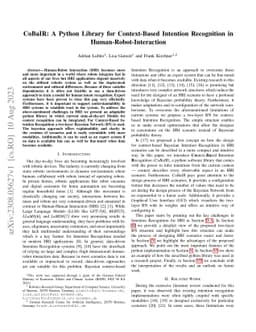 CoBaIR: A Python Library for Context-Based Intention Recognition in
  Human-Robot-Interaction