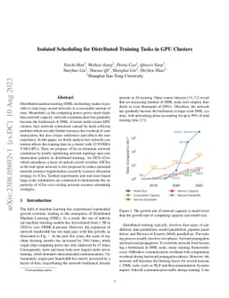 Isolated Scheduling for Distributed Training Tasks in GPU Clusters