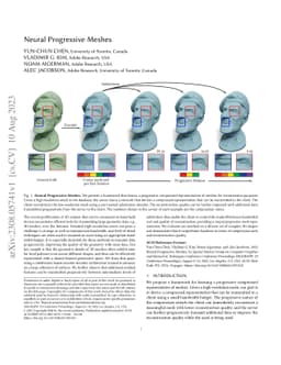 Neural Progressive Meshes