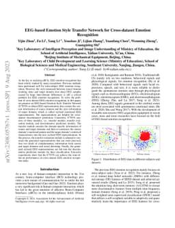 EEG-based Emotion Style Transfer Network for Cross-dataset Emotion
  Recognition