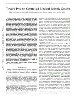 Toward Process Controlled Medical Robotic System