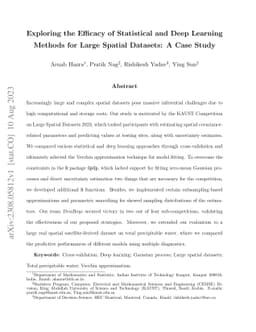 Exploring the Efficacy of Statistical and Deep Learning Methods for
  Large Spatial Datasets: A Case Study