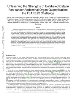 Unleashing the Strengths of Unlabeled Data in Pan-cancer Abdominal Organ
  Quantification: the FLARE22 Challenge