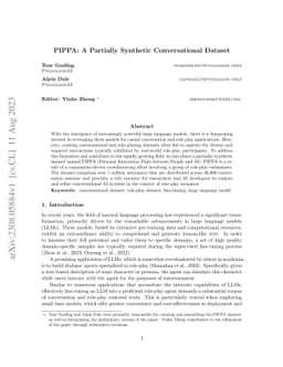 PIPPA: A Partially Synthetic Conversational Dataset