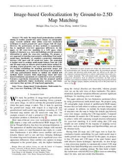 Image-based Geolocalization by Ground-to-2.5D Map Matching