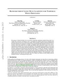 Reinforcement Logic Rule Learning for Temporal Point Processes