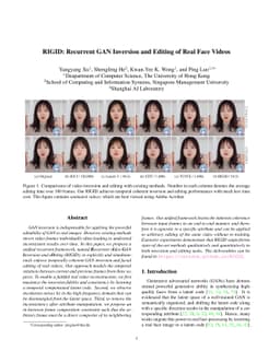 RIGID: Recurrent GAN Inversion and Editing of Real Face Videos