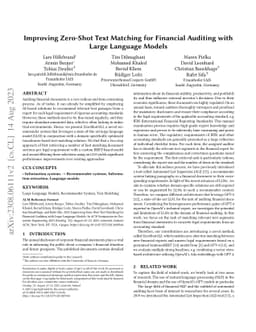 Improving Zero-Shot Text Matching for Financial Auditing with Large
  Language Models