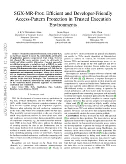 SGX-MR-Prot: Efficient and Developer-Friendly Access-Pattern Protection
  in Trusted Execution Environments