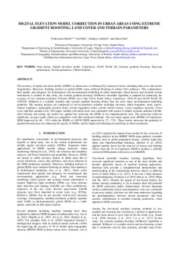 Digital elevation model correction in urban areas using extreme gradient
  boosting, land cover and terrain parameters