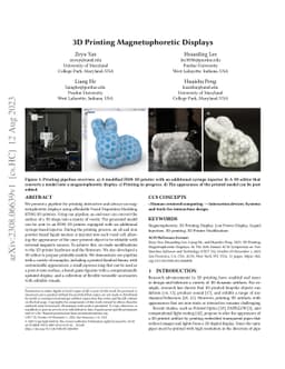 3D Printing Magnetophoretic Displays