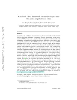 A practical PINN framework for multi-scale problems with multi-magnitude
  loss terms