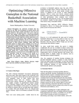 Optimizing Offensive Gameplan in the National Basketball Association
  with Machine Learning