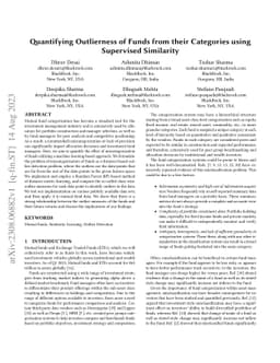 Quantifying Outlierness of Funds from their Categories using Supervised
  Similarity