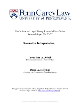Generative Interpretation