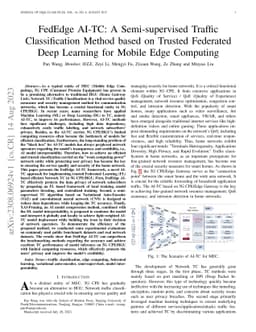 FedEdge AI-TC: A Semi-supervised Traffic Classification Method based on
  Trusted Federated Deep Learning for Mobile Edge Computing
