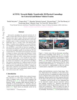 ACTIVE: Towards Highly Transferable 3D Physical Camouflage for Universal
  and Robust Vehicle Evasion