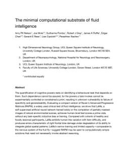 The minimal computational substrate of fluid intelligence