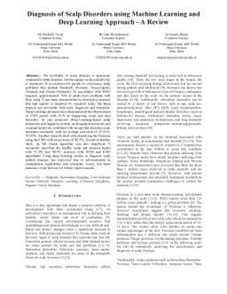 Diagnosis of Scalp Disorders using Machine Learning and Deep Learning
  Approach -- A Review