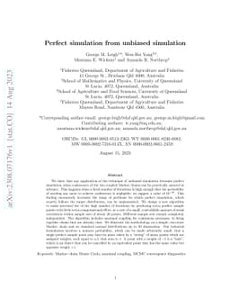 Perfect simulation from unbiased simulation