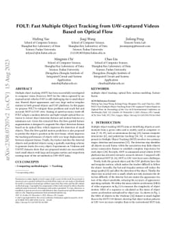 FOLT: Fast Multiple Object Tracking from UAV-captured Videos Based on
  Optical Flow