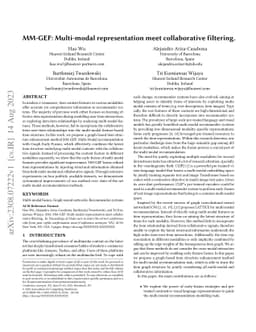 MM-GEF: Multi-modal representation meet collaborative filtering