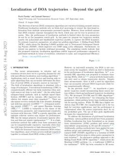 Localization of DOA trajectories -- Beyond the grid