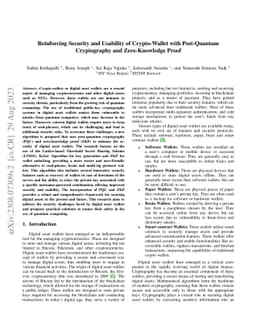 Reinforcing Security and Usability of Crypto-Wallet with Post-Quantum
  Cryptography and Zero-Knowledge Proof