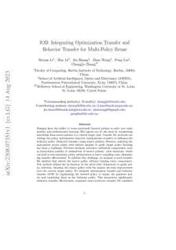 IOB: Integrating Optimization Transfer and Behavior Transfer for
  Multi-Policy Reuse