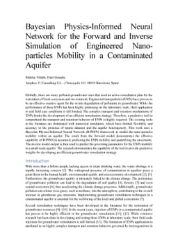 Bayesian Physics-Informed Neural Network for the Forward and Inverse
  Simulation of Engineered Nano-particles Mobility in a Contaminated Aquifer