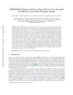 DISBELIEVE: Distance Between Client Models is Very Essential for
  Effective Local Model Poisoning Attacks