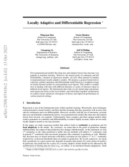 Locally Adaptive and Differentiable Regression