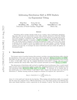 Addressing Distribution Shift in RTB Markets via Exponential Tilting