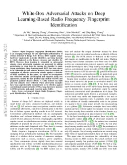 White-Box Adversarial Attacks on Deep Learning-Based Radio Frequency
  Fingerprint Identification