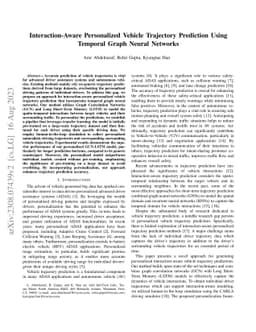 Interaction-Aware Personalized Vehicle Trajectory Prediction Using
  Temporal Graph Neural Networks