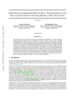 Deep Neural Operator Driven Real Time Inference for Nuclear Systems to
  Enable Digital Twin Solutions