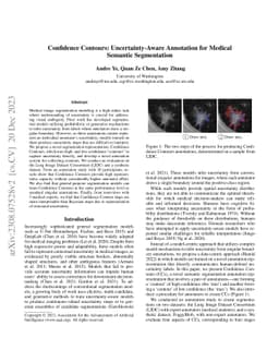 Confidence Contours: Uncertainty-Aware Annotation for Medical Semantic
  Segmentation