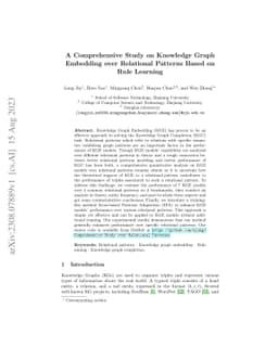 A Comprehensive Study on Knowledge Graph Embedding over Relational
  Patterns Based on Rule Learning