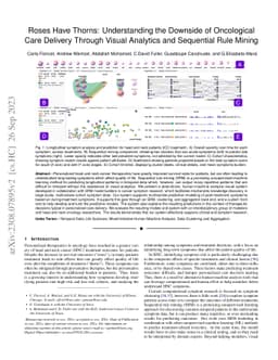 Roses Have Thorns: Understanding the Downside of Oncological Care
  Delivery Through Visual Analytics and Sequential Rule Mining