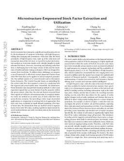 Microstructure-Empowered Stock Factor Extraction and Utilization