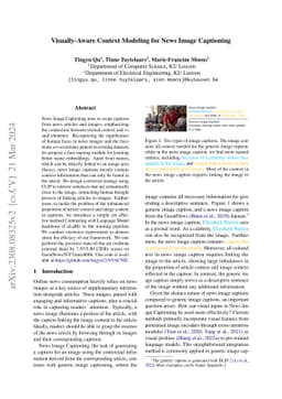 Visually-Aware Context Modeling for News Image Captioning
